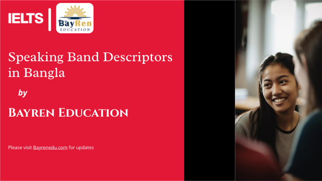 Speaking Band Descriptors cover